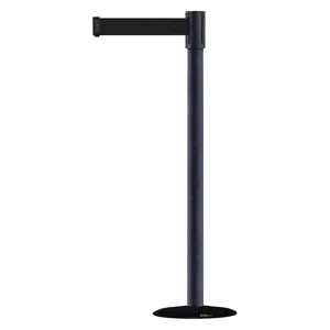 TENSABARRIER 890B-33-89-89-STD-NO-B9X-C Indoor Portable Post Post Finish Black | AD3ALE 3XGF2