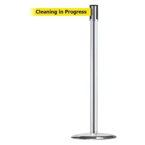 TENSABARRIER 890U-1S-1S-1S-STD-NO-YCX-C Post Satin Chrome Cleaning Inch Progress | AD3APZ 3XGU8