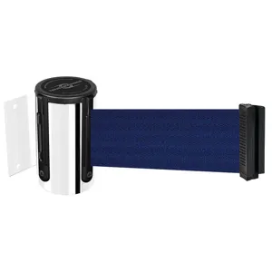 TENSABARRIER 896-STD-1P-MAX-NO-L5X-C Belt Barrier Chrome Belt Colour Blue | AD3GEE 3ZAH3