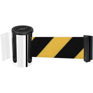 TENSABARRIER 896-STD-1P-STD-NO-D4X-C Belt Barrier Chrome Belt Yellow With Black | AD3DZR 3YJK8
