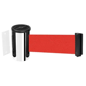 TENSABARRIER 896-STD-1P-STD-NO-R5X-C Belt Barrier Chrome Belt Red | AD3DZP 3YJK6