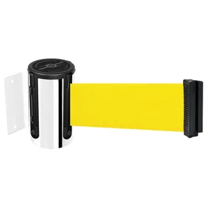 TENSABARRIER 896-STD-1P-STD-NO-Y5X-C Belt Barrier Chrome Belt Yellow | AD3DZN 3YJK5