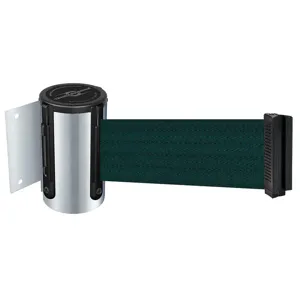 TENSABARRIER 896-STD-1P-STD-NO-G6X-C Belt Barrier Chrome Belt Green | AD3DZM 3YJK4