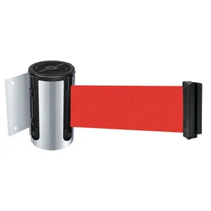 TENSABARRIER 896-STD-1S-MAX-NO-R5X-C Belt Barrier Chrome Belt Colour Red | AD3GER 3ZAJ6