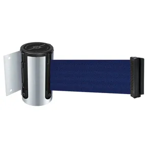 TENSABARRIER 896-STD-1S-STD-NO-L5X-C Belt Barrier Chrome Belt Blue | AD3EAB 3YJL9