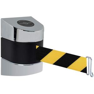 TENSABARRIER 897-15-S-1P-NO-D4X-A Belt Barrier Chrome Belt Yellow With Black | AD3GFQ 3ZAP5