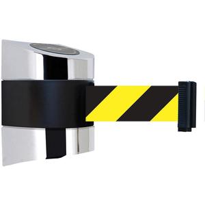 TENSABARRIER 897-15-S-1P-NO-D4X-C Belt Barrier Chrome Belt Yellow With Black | AD3GFE 3ZAN3