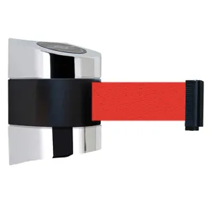 TENSABARRIER 897-15-S-1P-NO-R5X-C Belt Barrier Chrome Belt Colour Red | AD3GFC 3ZAN1