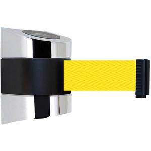 TENSABARRIER 897-15-S-1P-NO-Y5X-C Belt Barrier Chrome Belt Colour Yellow | AD3GFB 3ZAL9