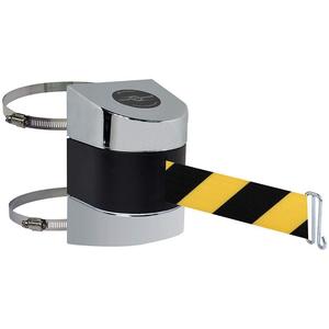 TENSABARRIER 897-24-C-1P-NO-D4X-A Belt Barrier Chrome Belt Yellow With Black | AD3GLX 3ZCH2