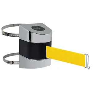 TENSABARRIER 897-24-C-1P-NO-Y5X-A Belt Barrier Chrome Belt Colour Yellow | AD3GLU 3ZCG8