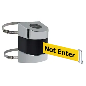 TENSABARRIER 897-24-C-1P-NO-YAX-A Belt Barrier Chrome Belt Colour Yellow | AD3GLY 3ZCH3