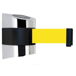 TENSABARRIER 897-24-S-1P-NO-Y5X-C Belt Barrier Chrome Belt Colour Yellow | AD3GLH 3ZCF6