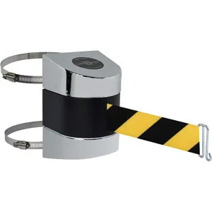 TENSABARRIER 897-30-C-1P-NO-D4X-A Belt Barrier Chrome Belt Yellow With Black | AD3GQJ 3ZCY4