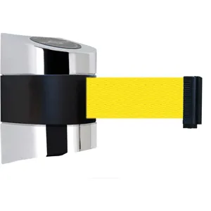 TENSABARRIER 897-30-S-1P-NO-Y5X-C Belt Barrier Chrome Belt Colour Yellow | AD3GPV 3ZCW8