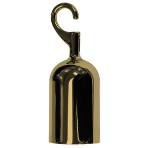 TENSABARRIER ROPEEND-HOOK-2P Post Rope Hook End Polished Brass | AD3GEF 3ZAH4