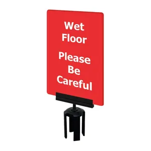 TENSABARRIER S08-P-21-7X11-V-HDSB-1701-33 Acrylic Sign Red Wet Floor | AD3DRW 3YHK6