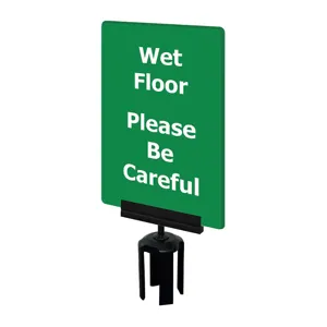 TENSABARRIER S08-P-28-7X11-V-HDSB-1701-33 Acrylic Sign Green Wet Floor | AD3DRZ 3YHK9