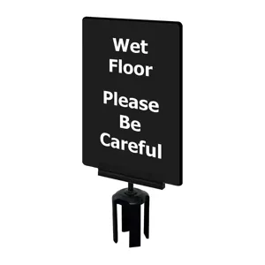 TENSABARRIER S08-P-33-7X11-V-HDSB-1701-33 Acrylic Sign Black Wet Floor | AD3DRR 3YHJ9