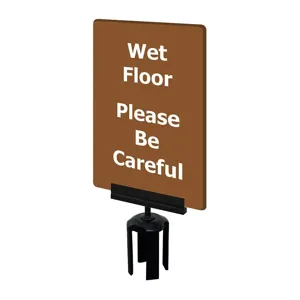 TENSABARRIER S08-P-46-7X11-V-HDSB-1701-33 Acrylic Sign Brown Wet Floor | AD3DRX 3YHK7