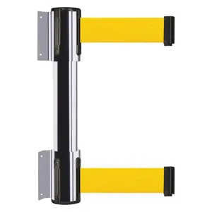 TENSABARRIER 896T2-1P-MAX-Y5X-C Belt Barrier Yellow Polished Chrome | AH7HDV 36TU62