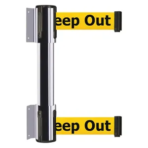 TENSABARRIER 896T2-1P-STD-YDX-C Belt Barrier Danger-Keep Out Chrome | AH7HBN 36TU10