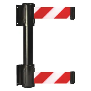 TENSABARRIER 896T2-33-MAX-D3X-C Belt Barrier Red With White Stripe 2 Inch width | AH7HCM 36TU32