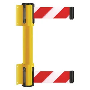 TENSABARRIER 896T2-35-MAX-D3X-C Belt Barrier 13 feet Red With White Stripe | AH7HDE 36TU48