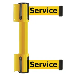 TENSABARRIER 896T2-35-MAX-YEX-C Belt Barrier Out Of Service Yellow | AH7HDR 36TU59