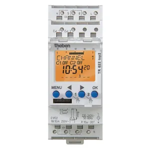 THEBEN TR-622-TOP-2-12/24V Electronic Timer Din Rail 24Hr/7D 2 Channel 84Mem | AF9ZWZ 30YH21