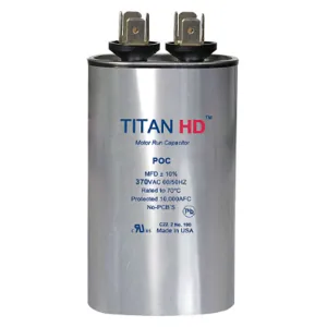 TITAN HD POCF10A Motor Run Capacitor 10 Mfd 440v Oval | AF7BPC 20UD28