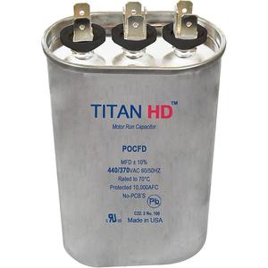 TITAN HD POCFD455A Motorlaufkondensator 45/5 Mfd 440v Oval | AF7BPW 20UD50