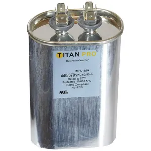 TITAN PRO TOCF40 Motor Run Capacitor 40 Mfd 4-9/16 Inch Height | AC4KYA 30D585