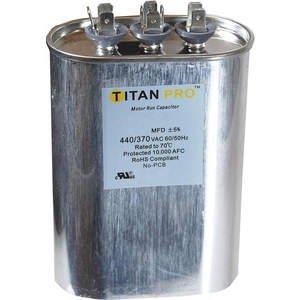 TITAN PRO TOCFD405 Motor Run Capacitor 40/5 Mfd 5-1/8 Inch Height | AC4KYY 30D607