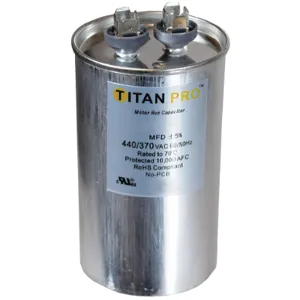 TITAN PRO TRCF40 Motor Run Capacitor 40 Mfd 4-7/16 Inch Height | AC4KZN 30D621