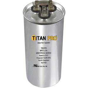 TITAN PRO TRCFD605 Motorlaufkondensator 60/5 Mfd 4-5 / 8 Zoll Höhe | AC4LAX 30D652
