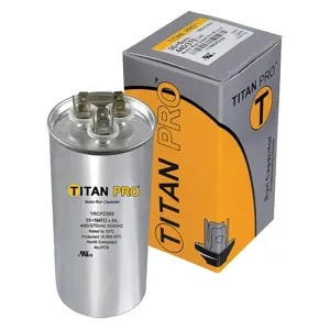 TITAN PRO TRCFD505 Motor Run Capacitor 50/5 Mfd Round | AC4LAR 30D647