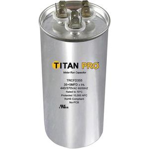 TITAN PRO TRCFD5075 Motorlaufkondensator 50 / 7.5 Mfd Rund | AC4LAT 30D648