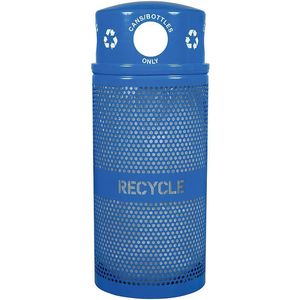 TOUGH GUY 13P560 Recyclingbehälter 34 Gallonen Blau | AA6AZR
