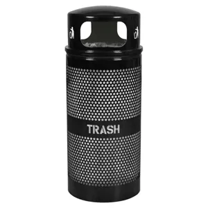 TOUGH GUY 13P564 Trash Can 34 Gallon Black | AA6AZU