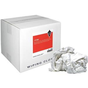 TOUGH GUY 13Y360 Cloth Rag White Knit Wipers 10-lb Box | AA6HAF