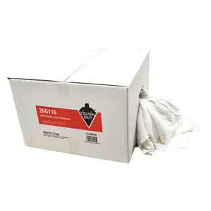 TOUGH GUY 20G116 Cloth Rag Terry Cloth Cotton 25 Lb. Box | AB4VFV