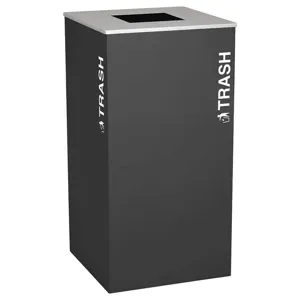 TOUGH GUY 22N320 Indoor Trash Can 36gal Square Black | AB6WCK 22N322