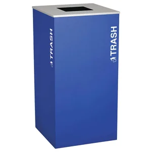 TOUGH GUY 22N323 Indoor Trash Can 36gal Square Blue | AB6WCN