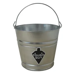 TOUGH GUY 2MPE5 Mop Bucket 8 Quart Silver Galvanised Steel | AC2TDX