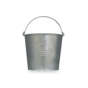 TOUGH GUY 2MPE7 Mop Bucket 12 Quart Silver Galvanised Steel | AC2TDZ