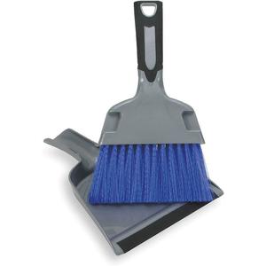 TOUGH GUY 2ZPC5 Mini Dust Pan With Brush Silver And Blue | AC4GDM