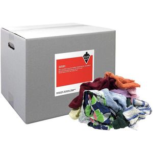 TOUGH GUY 3U591 Rags Terry Cloth Assort. Colour S 25lb Box | AD2TND