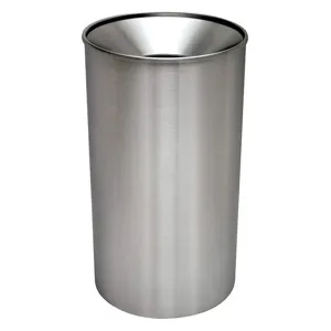 TOUGH GUY 48L071 Open-top Trash Can Round Stainless Steel | AG6VCG