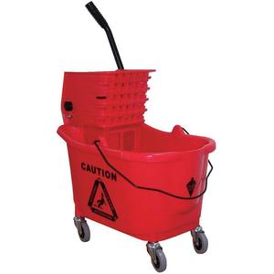 TOUGH GUY 5CJH7 Mop Bucket und Wringer Red Side Press | AE3DHY